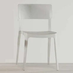 Weiße Kunststoffstühle Indoor und Outdoor - Laois (4er Set)