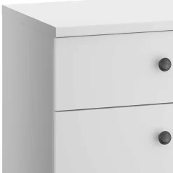 Weiße Nachtkommode mit drei Schubladen - Flinn