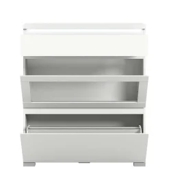 Weiße Schuhkommode mit Schublade & Schuhklappe - Dany