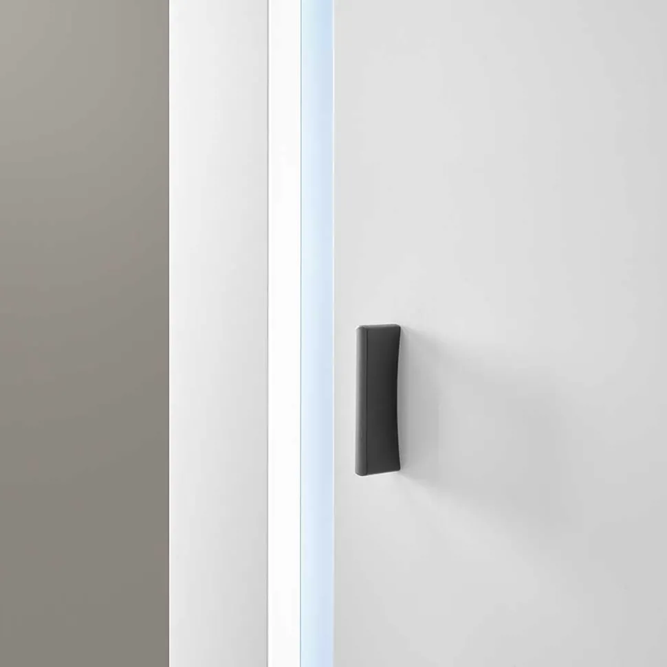 Weiße TV Anbauwand Möbelset - Tirol (vierteilig)