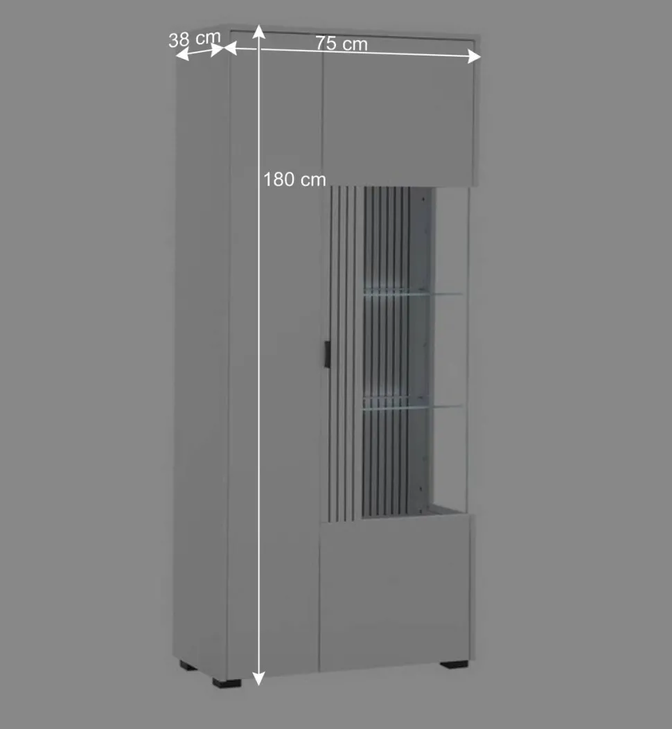 Weiße Wohnzimmerschränke & Wandboard im Set - Dualkos (vierteilig)