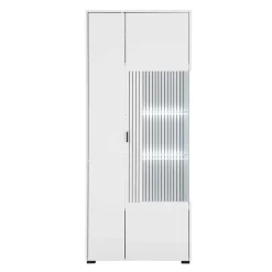 Weiße Wohnzimmerschränke & Wandboard im Set - Dualkos (vierteilig)