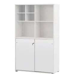 Weißer Aktenschrank mit sieben Fächern - Empire