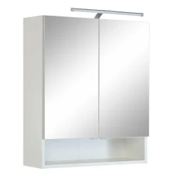 Weißer Bad Spiegelschrank mit Regalfach - Skiranov