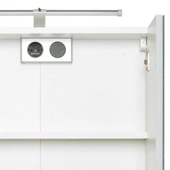 Weißer Bad Spiegelschrank mit Regalfach - Skiranov