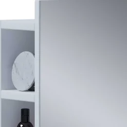 Weißer Badezimmerspiegel mit acht Fächern - Sua