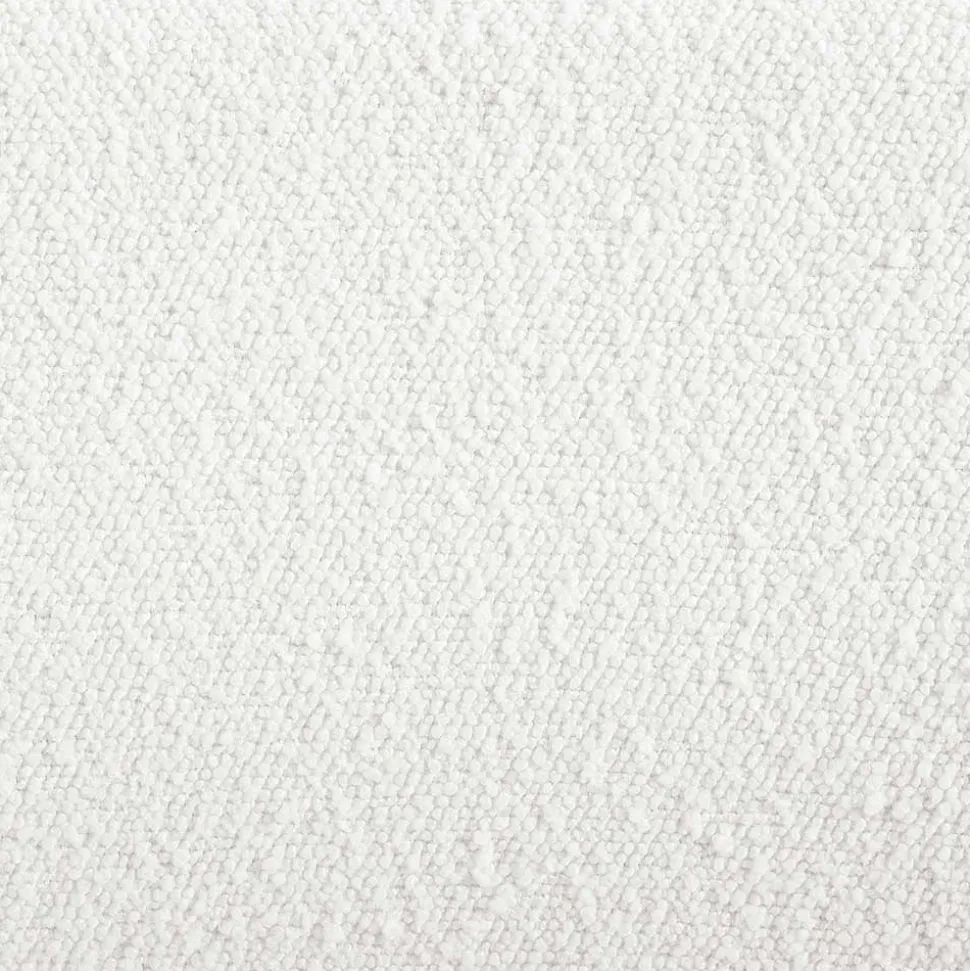 Weißer Boucle Hocker mit Stauraum - Francara