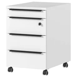 Weißer Bürotisch manuell höhenverstellbar - Sparkle