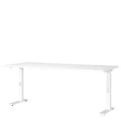 Weißer Bürotisch manuell höhenverstellbar - Sparkle