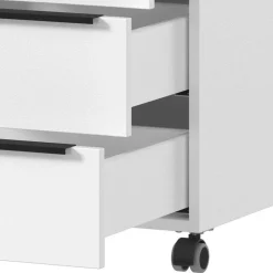 Weißer Bürotisch manuell höhenverstellbar - Sparkle