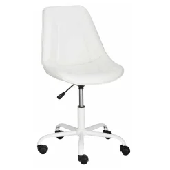 Weißer Drehstuhl mit Kunstleder Schalensitz - Chiloena