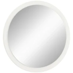 Weißer Garderobenspiegel mit Holzrahmen - Axdonira