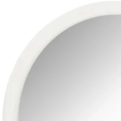 Weißer Garderobenspiegel mit Holzrahmen - Axdonira