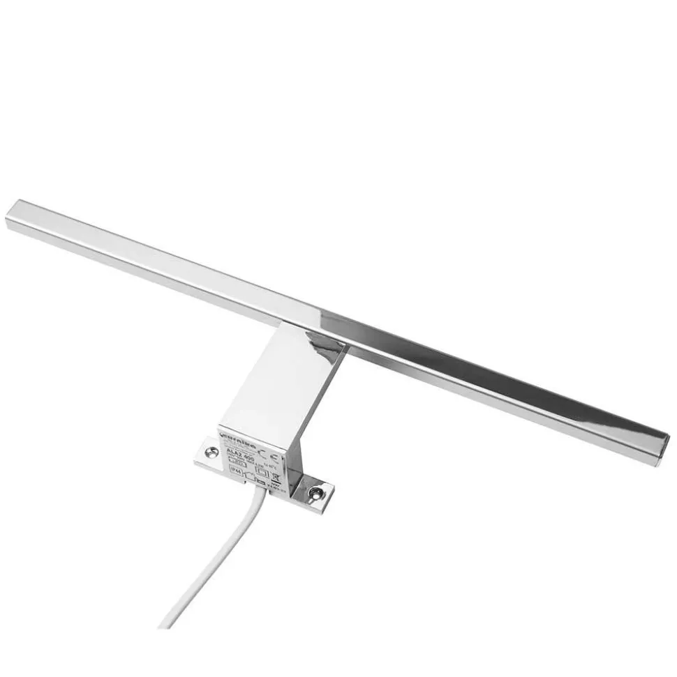 Weißer Hochglanz Badspiegel mit 2 Ablagen - Vauflos