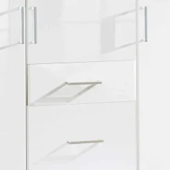 Weißer Kleiderschrank mit hochglänzender Front - Venture I