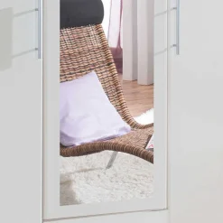 Weißer Kleiderschrank mit zwei Schubladen & drei Türen - Catrizia