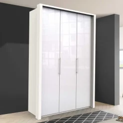 Weißer Kleiderschrank mit 150 cm Breite - Dolienca