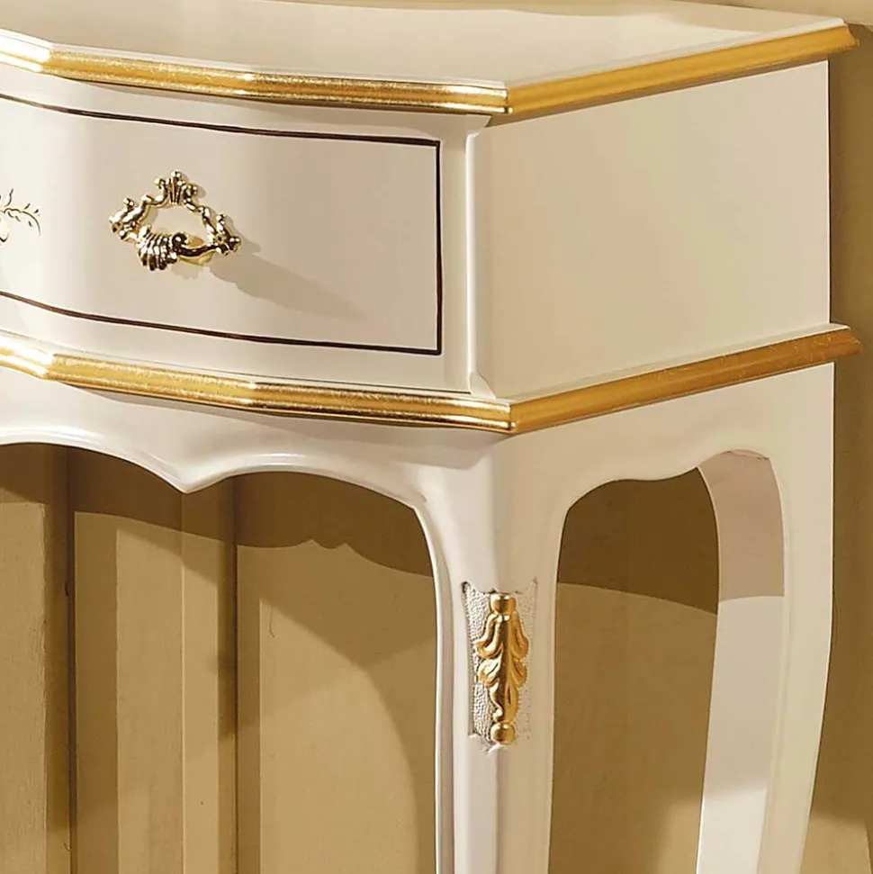 Weißer Konsolentisch im Barock Design - Iviada