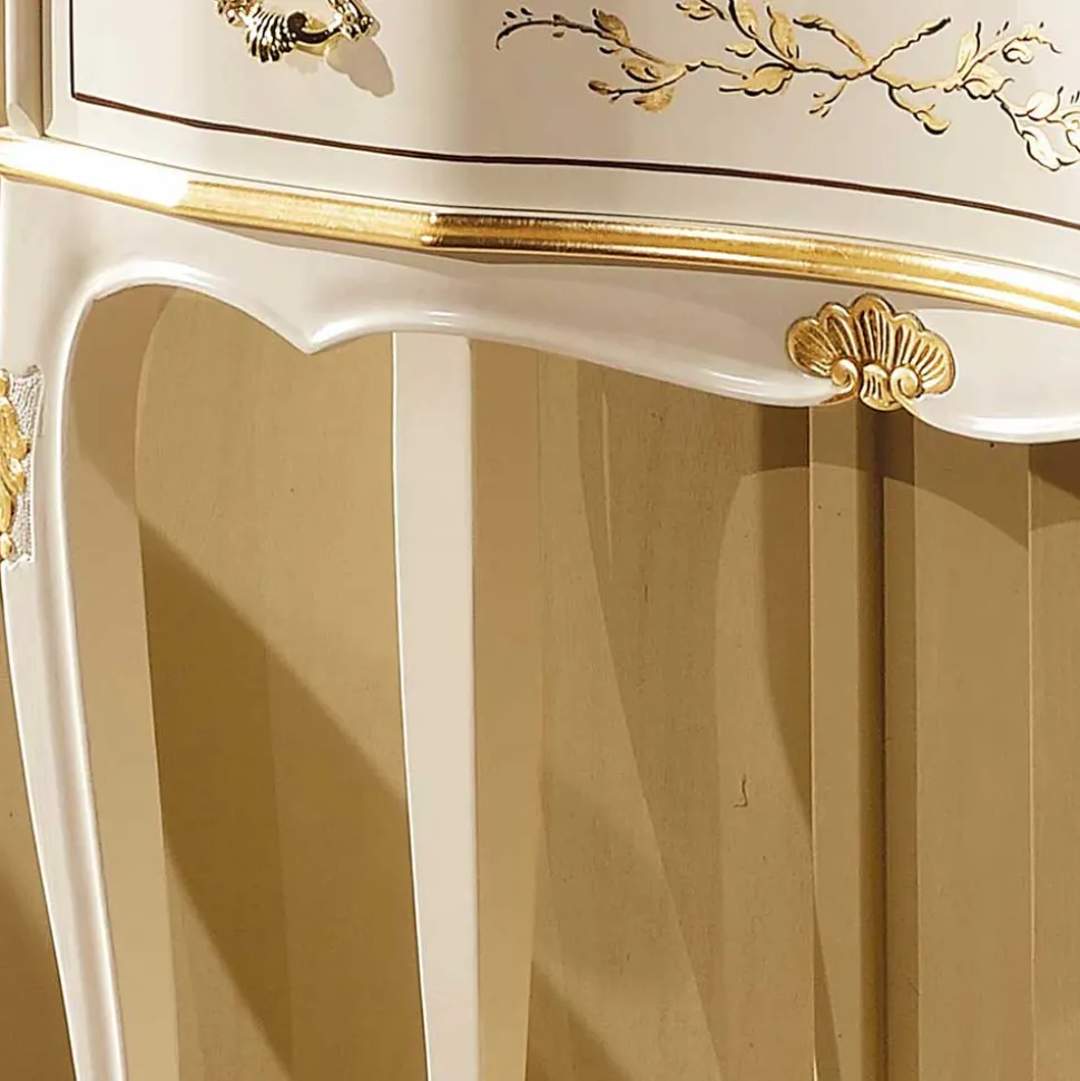 Weißer Konsolentisch im Barock Design - Iviada