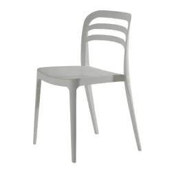 Weißer Kunststoffstuhl für Drinnen & Draußen - Mariana (4er Set)