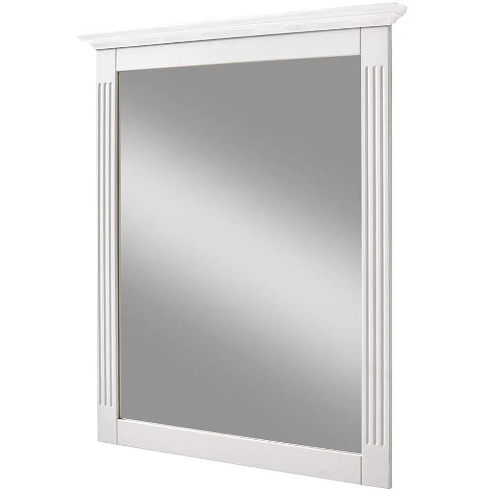 Weißer Landhausspiegel mit Holzrahmen - Kazanova