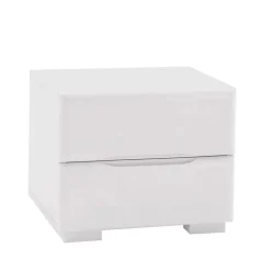 Weißer Nachttisch Dayton aus Massivholz Buche