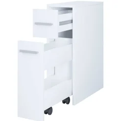 Weißer Nischenschrank mit Schublade und Auszug - Gransov