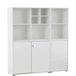 Weißer Office Aktenschrank 168 cm hoch - Empire