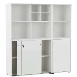Weißer Office Aktenschrank 168 cm hoch - Empire