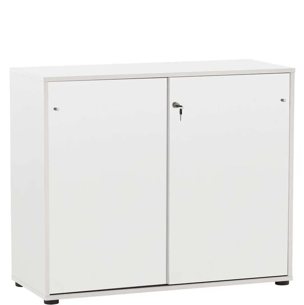 Weißer Office Aktenschrank 168 cm hoch - Empire