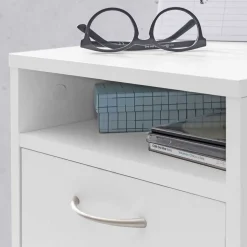 Weißer Rollcontainer mit Fach & 2 Schubladen - Hank