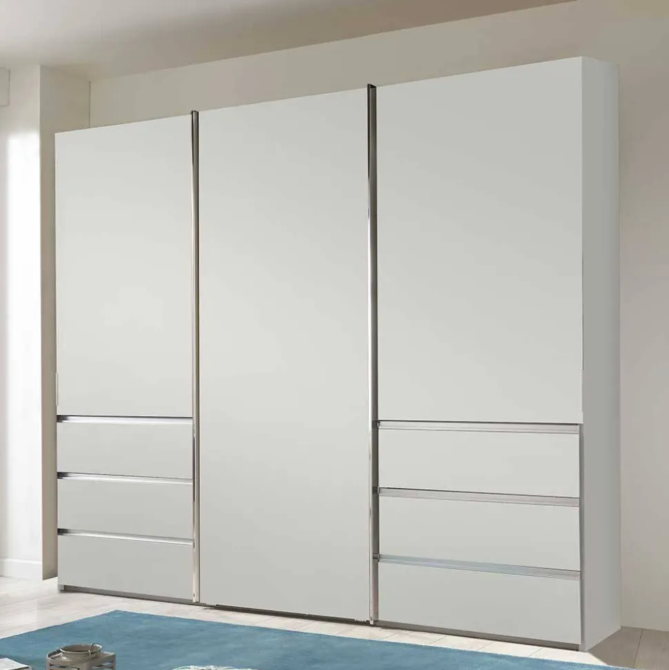 Weißer Schiebetürenschrank 3-türig - Fachet