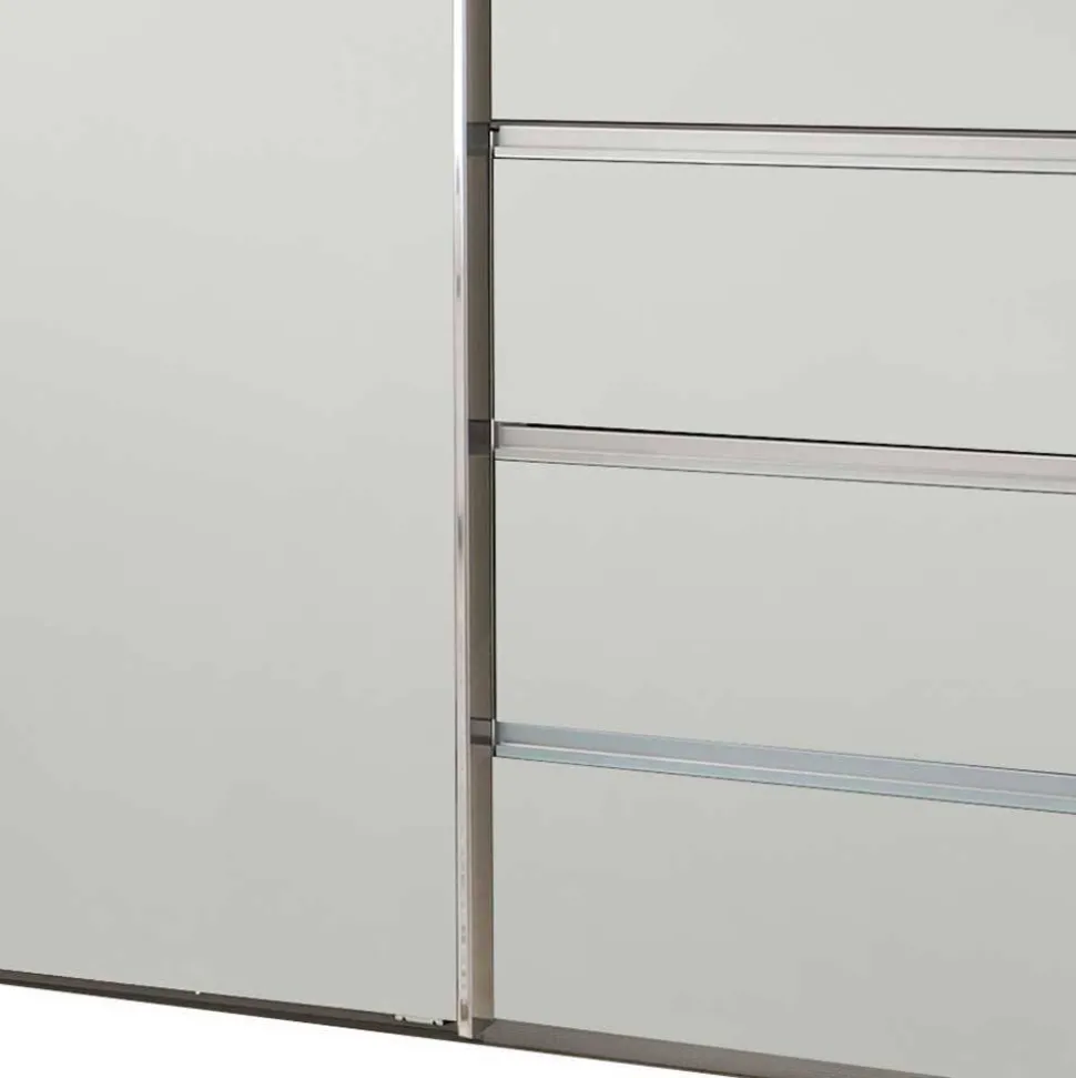 Weißer Schiebetürenschrank 3-türig - Fachet