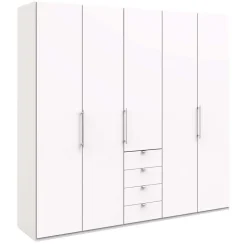 Weißer Schrank für Kleidung mit Falttüren - Donpiave