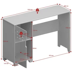 Weißer Schreibtisch im Skandi Design - Naidlas