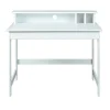 Weißer Schreibtisch mit Aufsatz & Truhe - Stanford