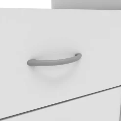 Weißer Schreibtisch mit drei Schubladen - Citrosca