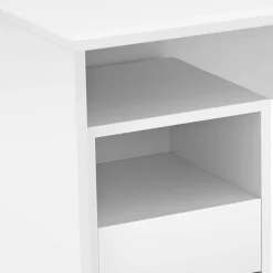 Weißer Schreibtisch optional mit Rollcontainer - Evensa