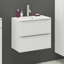 Weißer Schubladen-Waschplatz für die Wand - Livendas