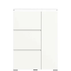 Weißer Schuhklappen-Schrank mit drei Klappen - Dany