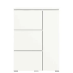 Weißer Schuhklappen-Schrank mit drei Klappen - Dany