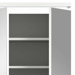 Weißer Schuhschrank mit vier Spiegeltüren - Dany