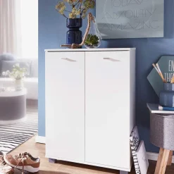 Weißer Schuhschrank 60x90x35 cm - Avelinos