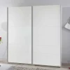 Weißer Schwebetürenschrank 179 cm breit - Ordinia