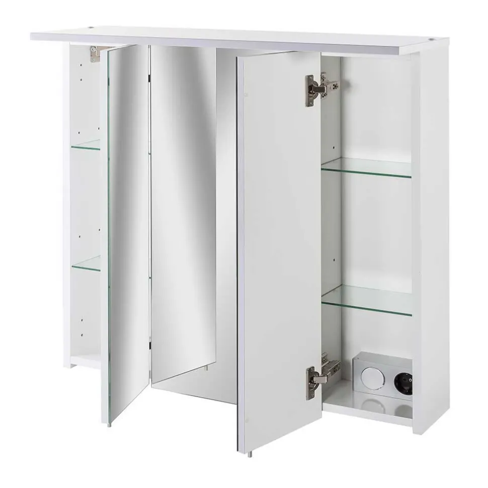 Weißer Spiegelschrank für das Bad - Yuliva
