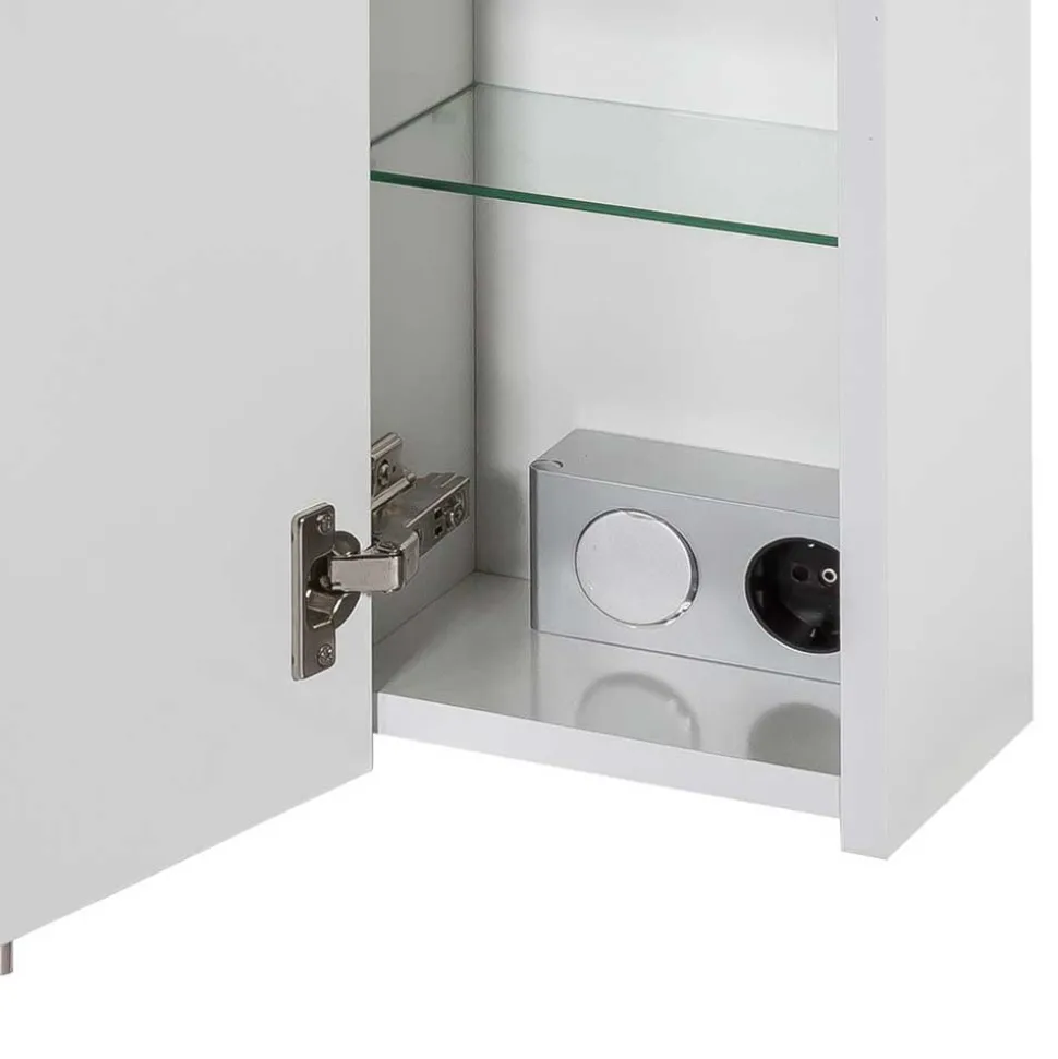 Weißer Spiegelschrank für das Bad - Yuliva