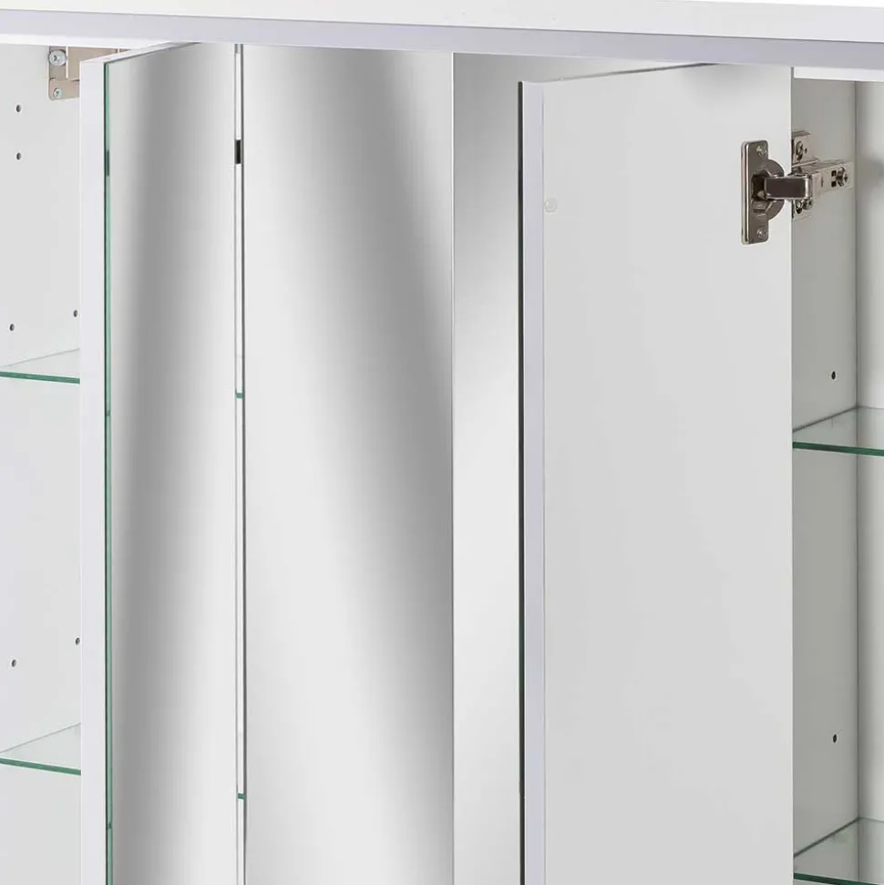 Weißer Spiegelschrank für das Bad - Yuliva