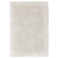 Weißer Teppich mit 8 cm Hochflor - Daroncas