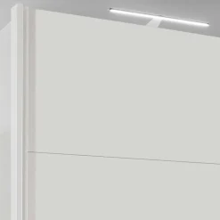 Weißer 2-türiger Kleiderschrank mit Schiebetüren - Abelina
