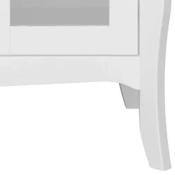 Weißer TV Unterschrank mit zwei Glastüren - Dosalino